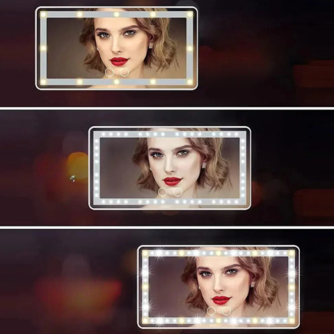 LED Tükör Sminkeléshez Autóban – Állítható Világítás