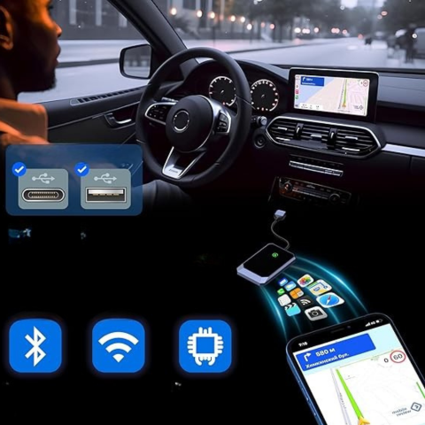 Bezprzewodowy adapter CarPlay – automatyczne i szybkie połączenie