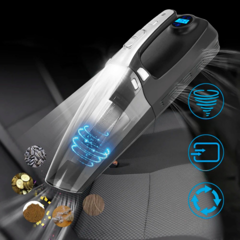 Aspirateur De Voiture 4-En-1 – Haute Performance 12V/120W