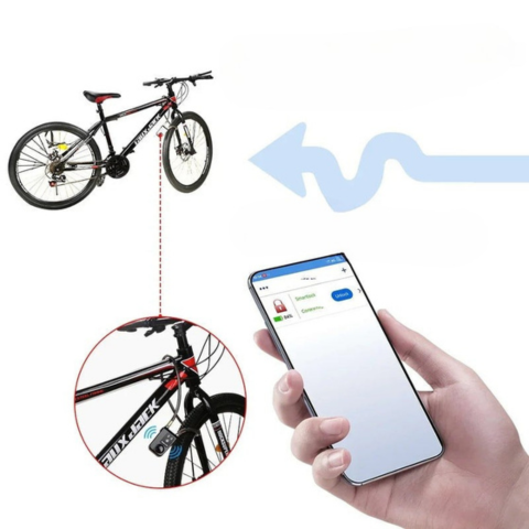 Intelligent cykellås med 110 dB larm och kontroll via appen — Pålitligt och modernt skydd