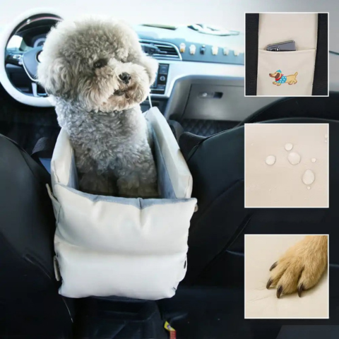 小型犬用自動車用バスケット — 車内の安全と快適さ