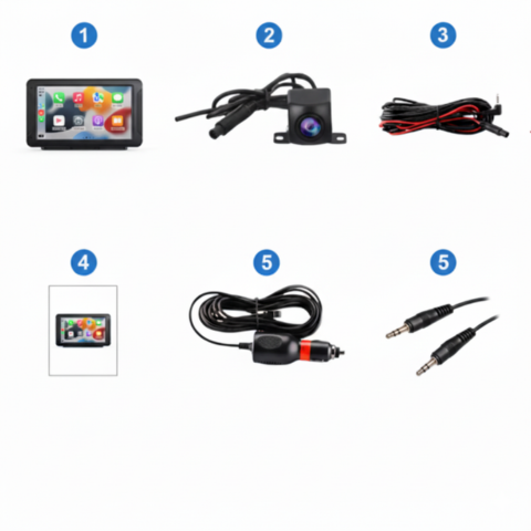 Sistem Multimedia Multifuncțional pentru Mașină — GPS, Muzică & Cameră de Marsală