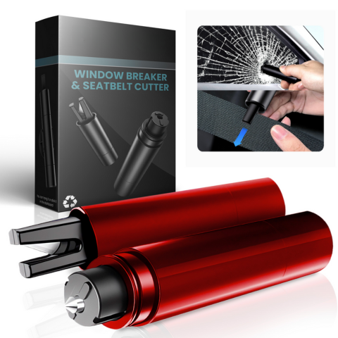 مطرقة الطوارئ للسيارة - كاسر زجاج وقطع حزام