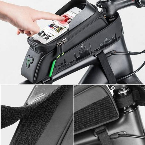 Borsa Impermeabile Per Bicicletta – Supporto Telefonico E Ripostiglio Pratico 