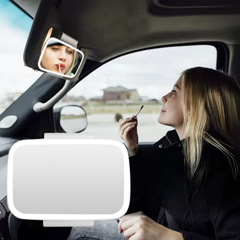 LED Makeup Mirror – Attachment to Car Sun Visor 