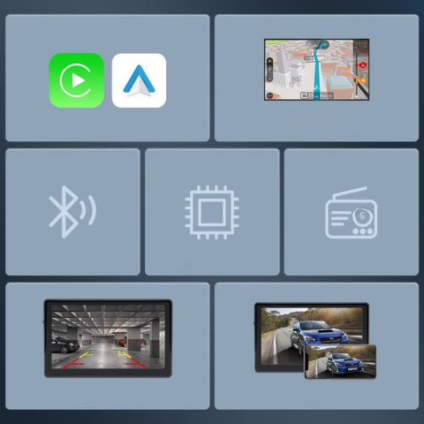 Inteligentní auto displej – Navigace, Hudba a Kamera 