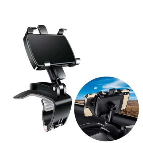 Soporte de Teléfono para Coche — Ajustable y Fijación Sólida 