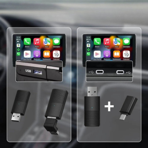 Trådløs CarPlay-adapter – Automatisk forbindelse til OEM-systemer 