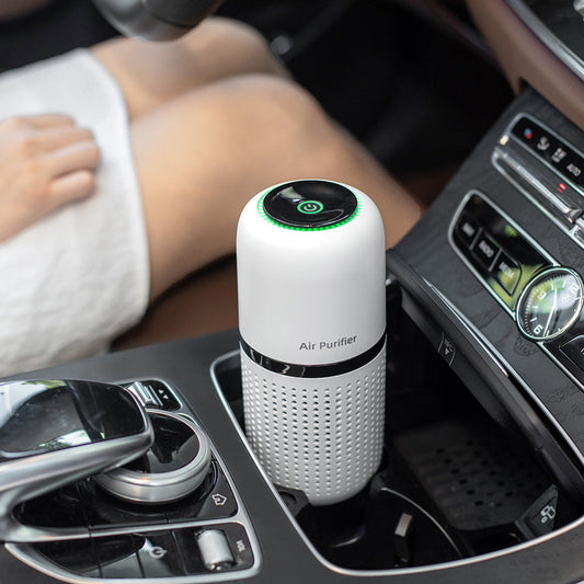 Purificador de Ar para Carro Portátil – Ionizador Silencioso & Recarregável por USB 