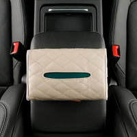Boîte À Mouchoirs Voiture En Cuir PU – Fixation Pare-Soleil Ou Appuie-Tête