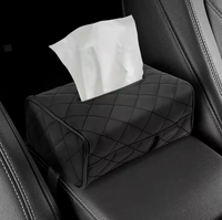Boîte À Mouchoirs Voiture En Cuir PU – Fixation Pare-Soleil Ou Appuie-Tête