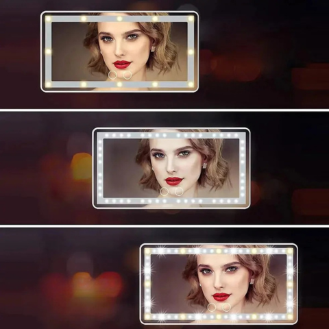 Specchio a led per auto - Design compatto e luce regolabile