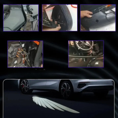 Luz de puerta de coche con alas de ángel - Efecto visual y estilo único