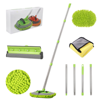 Multifunksjonell Bilvaskesett — Justerbart håndtak & Myk klut 