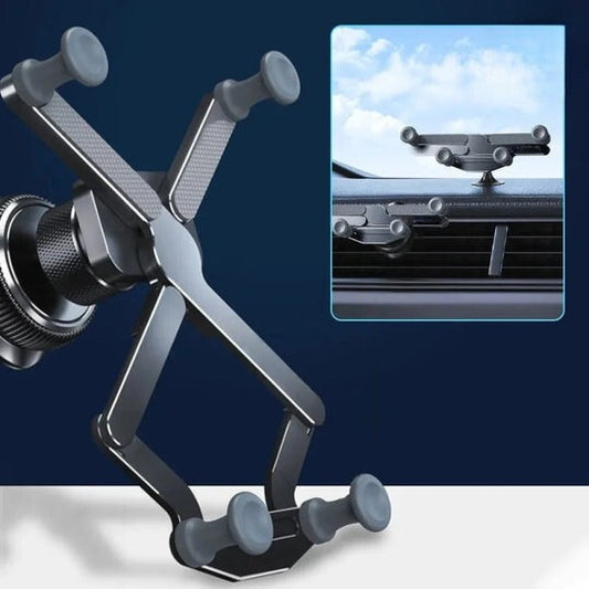 Suporte Telefone Carro Grelha de Ventilação – Rotação 360° & Bloqueio Automático 