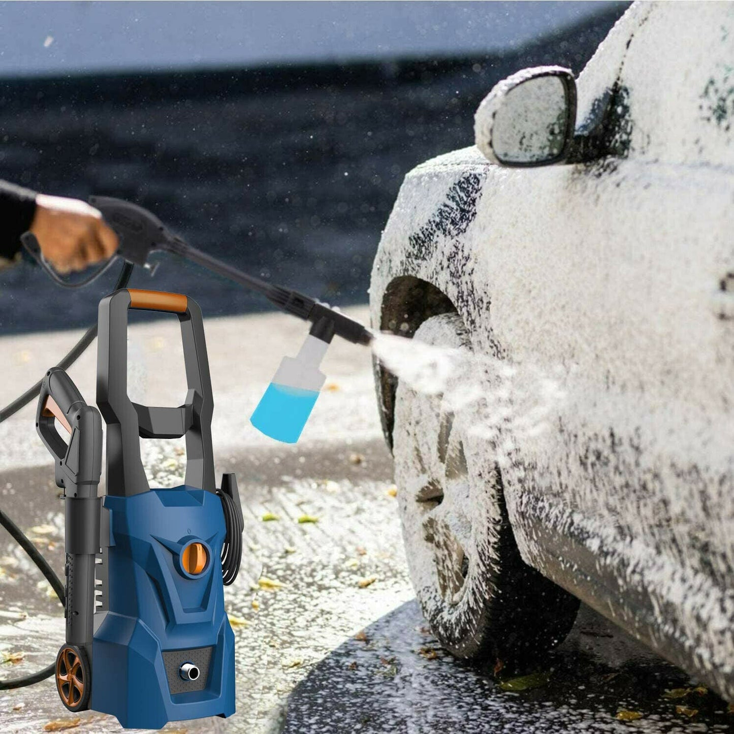 שואב אבק בלחץ גבוה חשמלי — עוצמה 3000 PSI לניקוי אינטנסיבי 